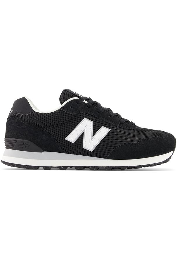 Buty męskie New Balance ML515BLK – czarne. Okazja: na co dzień. Kolor: czarny. Materiał: zamsz, skóra, materiał, syntetyk. Szerokość cholewki: normalna