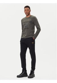 Aeronautica Militare Spodnie dresowe 252PF0872UF00459 Czarny Regular Fit. Kolor: czarny. Materiał: bawełna #2