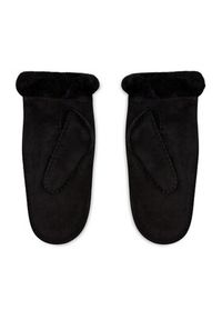 Ugg Rękawiczki Damskie Sheepskin Embroider Mitten 20932 Czarny. Kolor: czarny. Materiał: skóra