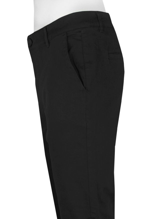 Męskie Spodnie Bawełniane (Chinos) - Pako Jeans - Czarne. Kolor: czarny. Materiał: bawełna
