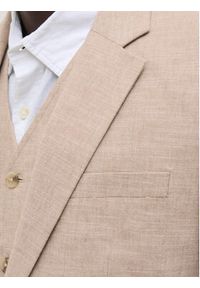 Jack & Jones - Jack&Jones Marynarka Riviera 12228721 Beżowy Slim Fit. Kolor: beżowy. Materiał: bawełna #6