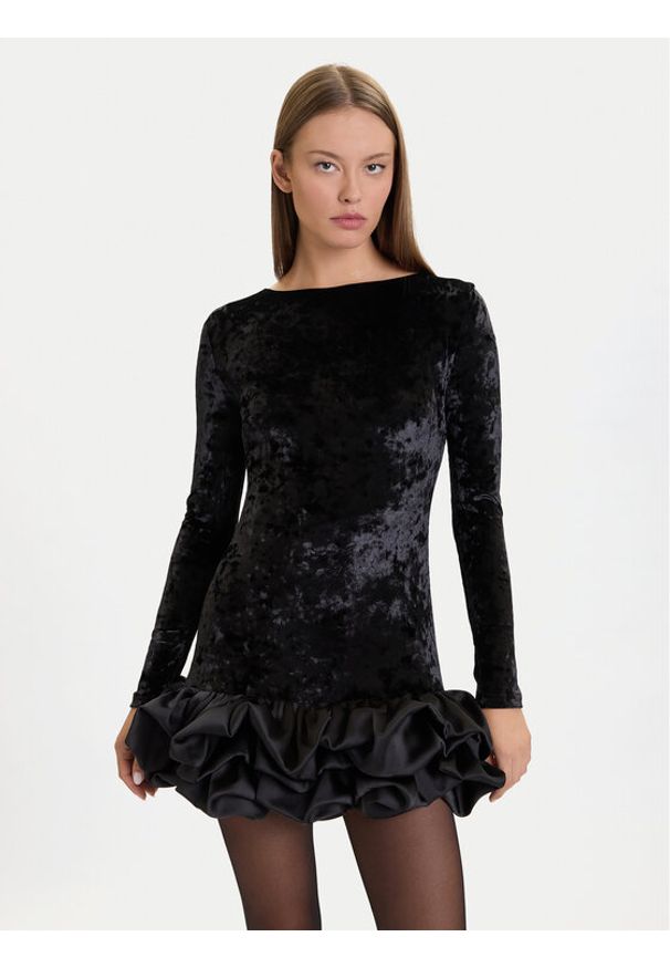 Eleh Sukienka koktajlowa EFW250383 Czarny Regular Fit. Kolor: czarny. Materiał: syntetyk. Styl: wizytowy