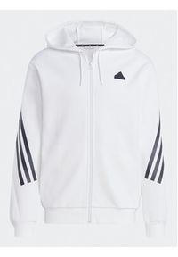 Adidas - adidas Bluza Future Icons 3-Stripes Full-Zip Hoodie IC8258 Biały Regular Fit. Kolor: biały. Materiał: bawełna #3