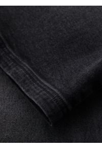 Ombre Clothing - Męskie szorty z gumką w pasie i efektem sprania – czarne V4 OM-SRDS-0192 - XXL. Okazja: na co dzień. Kolor: czarny. Materiał: skóra, denim, elastan, bawełna, materiał. Sezon: lato. Styl: elegancki, casual #3