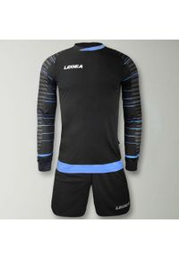 LEGEA - Komplet bramkarski REIMS czarny błękitny junior. Kolor: niebieski, wielokolorowy, czarny. Wzór: haft. Sport: piłka nożna #1