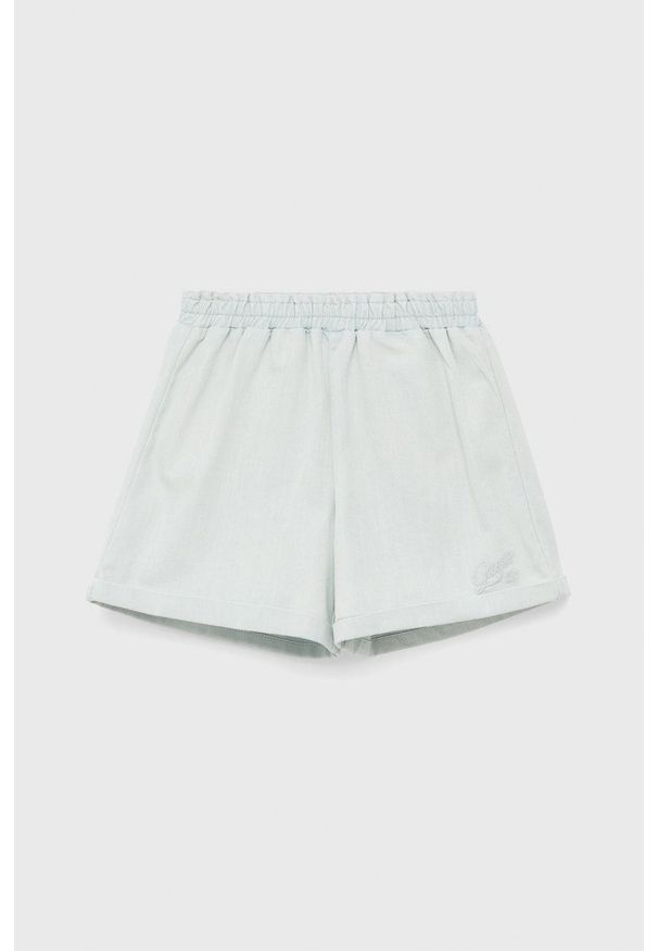 Guess szorty dziecięce gładkie. Okazja: na co dzień. Kolor: niebieski. Wzór: gładki. Styl: casual