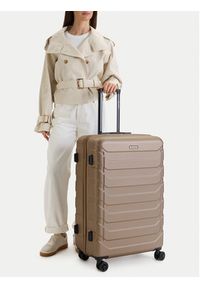 Gino Rossi - GINO ROSSI Walizka duża GIN-L-002-05-GOLD Złoty. Kolor: złoty. Materiał: materiał #6