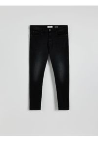 Reserved - Jeansy skinny z efektem sprania - czarny. Kolor: czarny