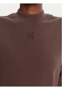 Hugo - HUGO Bluza Daxandria 50527463 Brązowy Relaxed Fit. Kolor: brązowy. Materiał: bawełna #3