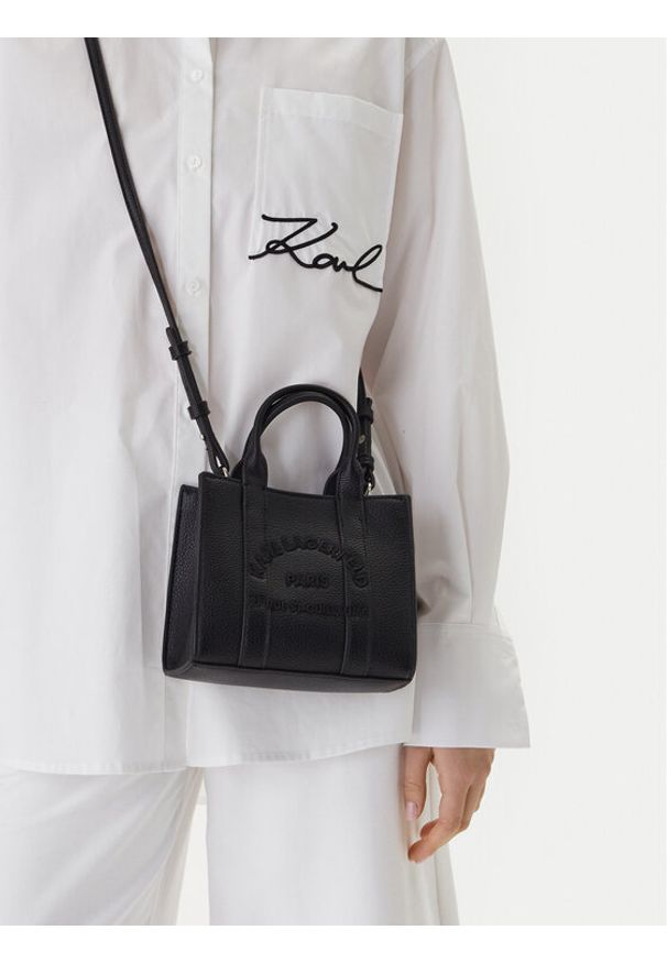 Karl Lagerfeld - KARL LAGERFELD Torebka B1W30042 Czarny. Kolor: czarny. Materiał: skórzane