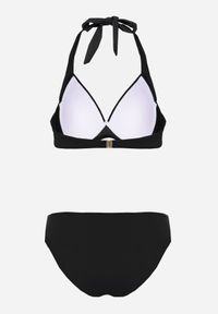 Born2be - Czarne Bikini z Wiązanym Biustonoszem i Figami Kąpielowymi z Wysokim Stanem Kalisea. Stan: podwyższony. Kolekcja: plus size. Kolor: czarny #6