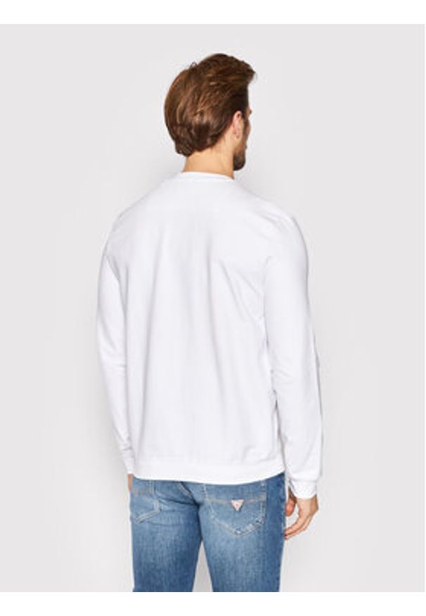 Guess Bluza Audley M2YQ37 K6ZS1 Biały Slim Fit. Kolor: biały. Materiał: bawełna
