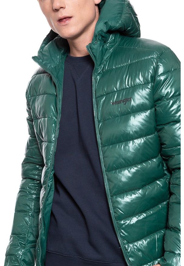 Wrangler - KURTKA ZIMOWA WRANGLER PUFFER JACKET PINE W4A0XTG01 112129061. Materiał: puch. Sezon: zima