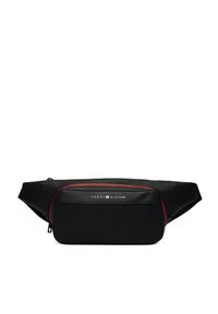 TOMMY HILFIGER - Tommy Hilfiger Nerka Th Foundation Bumbag AM0AM14159 Czarny. Kolor: czarny. Materiał: skóra #1