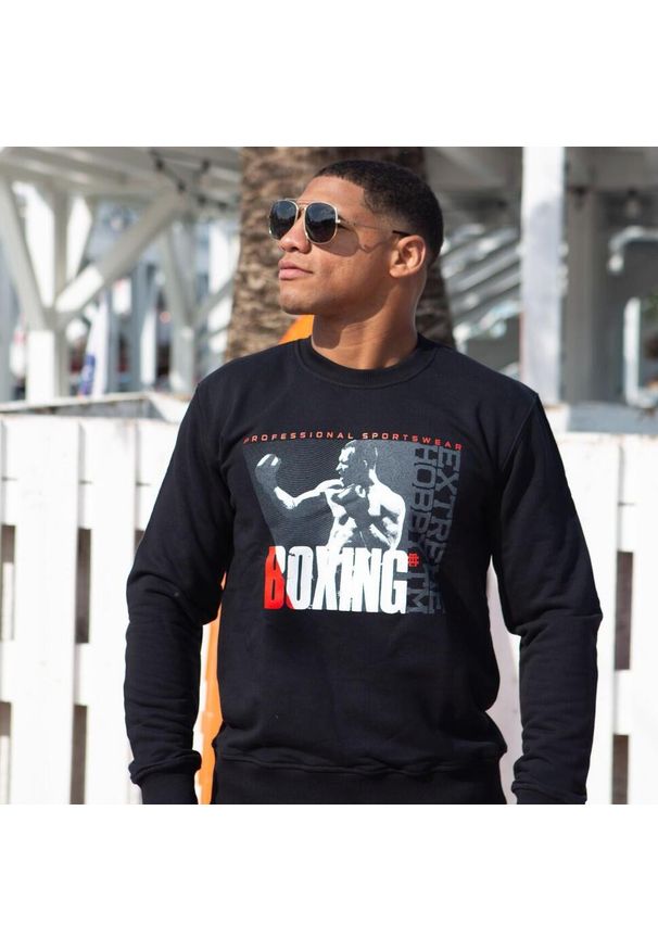 Bluza męska EXTREME HOBBY BOXING PRO. Kolor: czarny. Materiał: bawełna