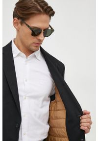 BOSS marynarka z domieszką wełny kolor czarny. Okazja: na co dzień. Kolor: czarny. Materiał: wełna. Styl: casual, klasyczny #3
