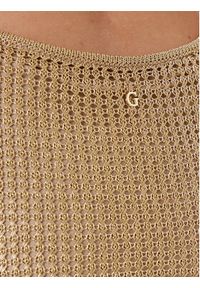 Guess Sukienka dzianinowa W5YK34 Z24F0 Złoty Slim Fit. Kolor: złoty. Materiał: wiskoza #5