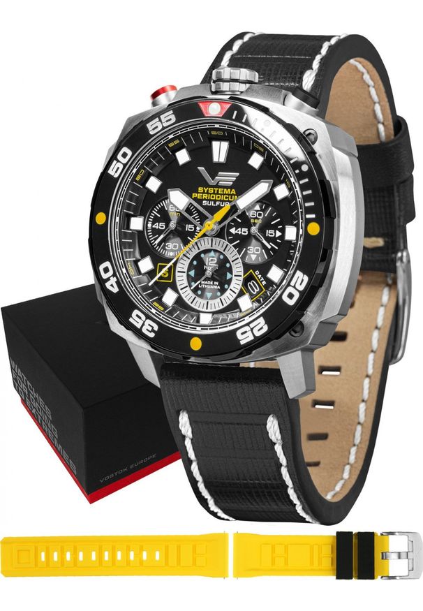 Zegarek Vostok Europe Zegarek męski Vostok Europe VK67-650E725 czarny. Kolor: czarny