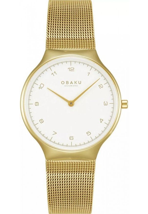 OBAKU - Zegarek damski Obaku Denmark V306LXGWMG złoty. Kolor: złoty