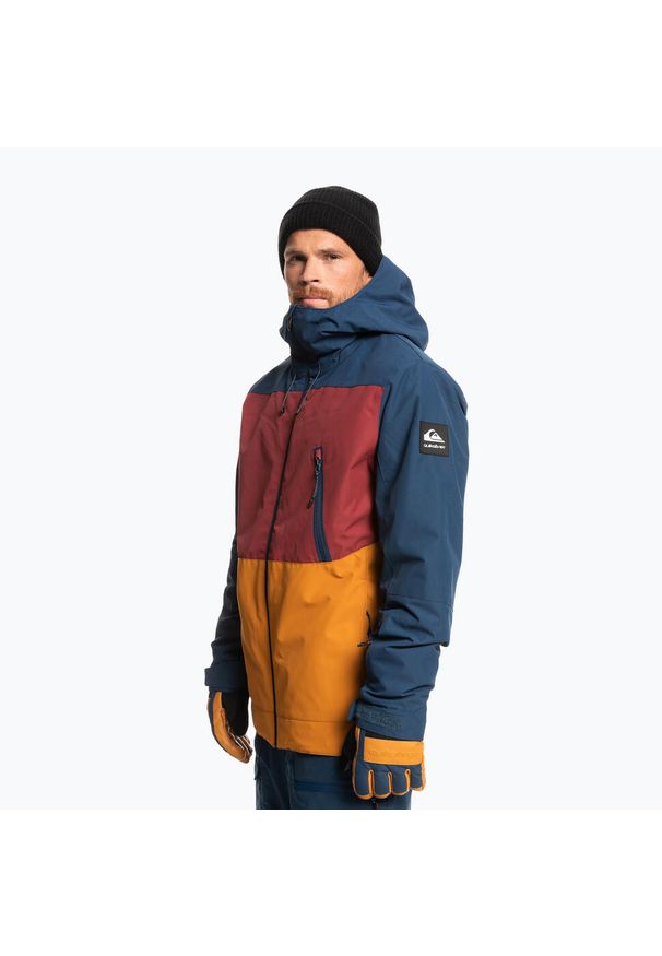 Kurtka snowboardowa męska Quiksilver Sycamore. Kolor: czerwony, niebieski, wielokolorowy. Sezon: zima. Sport: snowboard