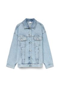 Vero Moda Kurtka jeansowa Tessa 10329868 Niebieski Relaxed Fit. Kolor: niebieski. Materiał: bawełna