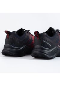 Czerwone buty trekkingowe męskie DK Softshell czarne. Kolor: wielokolorowy, czarny, czerwony. Materiał: softshell #5