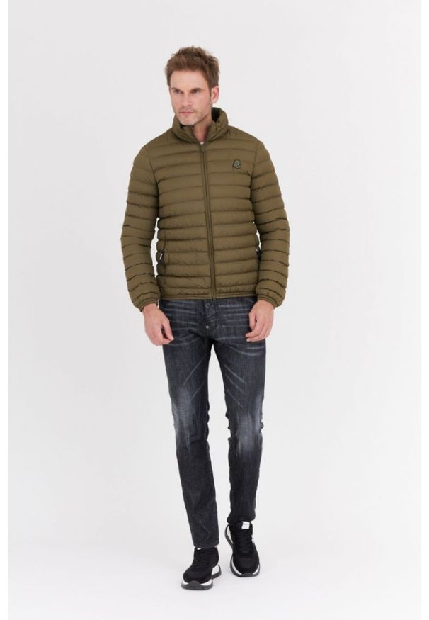 Invicta - INVICTA Zielona kurtka puchowa męska, Rozmiar XL. Kolor: zielony. Materiał: puch