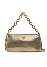 Pinko - PINKO Torebka Half Moon Baguette Mini AI 25-26 PLTT 105069 A2O9 Złoty. Kolor: złoty. Materiał: skórzane