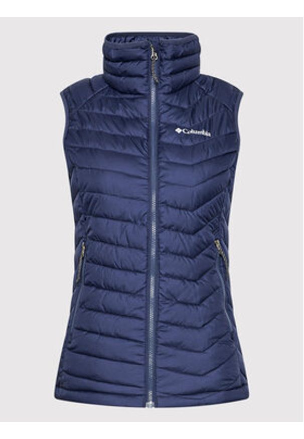 columbia - Columbia Bezrękawnik Powder Lite 1757411 Granatowy Regular Fit. Kolor: niebieski. Materiał: syntetyk. Długość rękawa: bez rękawów