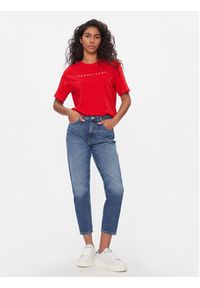 Tommy Jeans T-Shirt Tjw Rlx New Linear Tee DW0DW17836 Czerwony Relaxed Fit. Kolor: czerwony. Materiał: bawełna #3