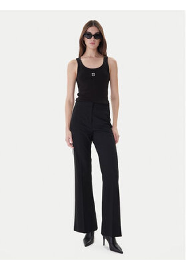 Hugo Top Datamia 50514489 Czarny Slim Fit. Kolor: czarny. Materiał: bawełna