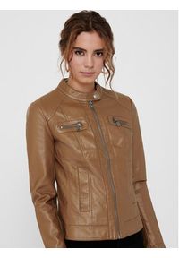 only - ONLY Kurtka z imitacji skóry Bandit 15081400 Brązowy Regular Fit. Kolor: brązowy. Materiał: skóra, wiskoza #5