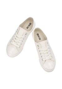 Big-Star - Białe Trampki Big Star Sportowe Obuwie Unisex. Kolor: biały. Materiał: jeans. Styl: sportowy