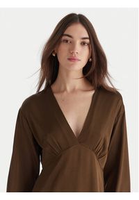 ViCOLO Sukienka koktajlowa TF0250 Brązowy Regular Fit. Kolor: brązowy. Materiał: wiskoza. Styl: wizytowy #2