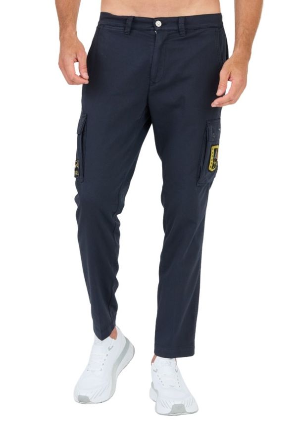 Aeronautica Militare - AERONAUTICA MILLITARE Granatowe bojówki TROUSERS. Kolor: niebieski