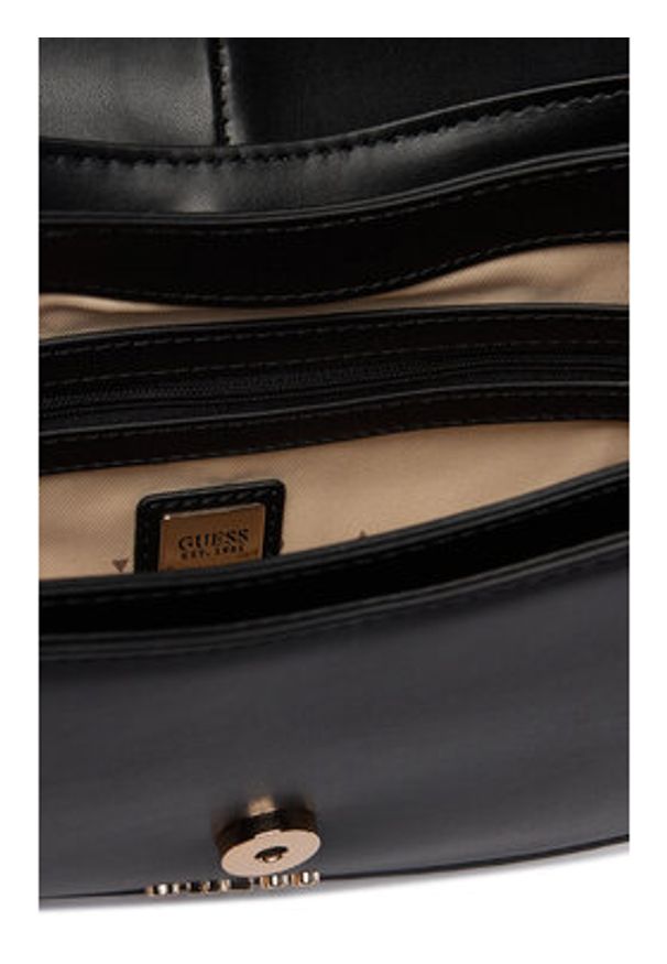 Guess Torebka Carrie HWVG98 96200 Czarny. Kolor: czarny. Materiał: skórzane