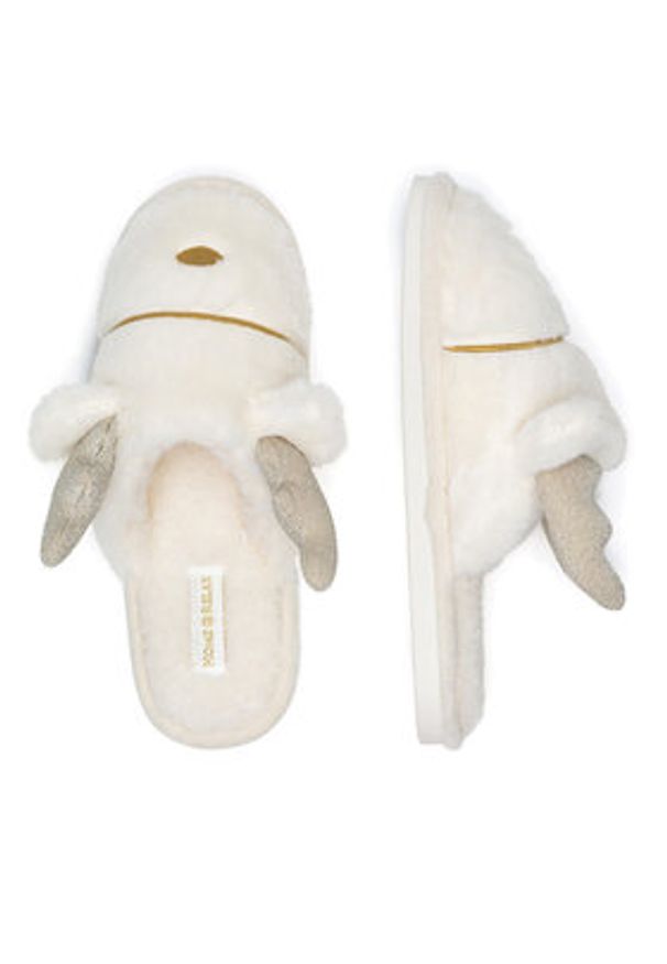 Home & Relax Kapcie BE-C21 Écru. Materiał: materiał