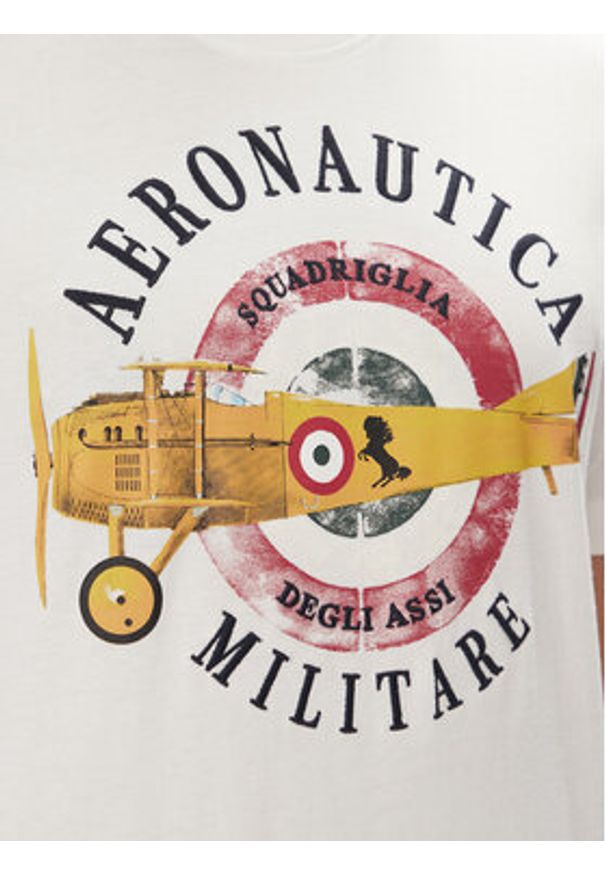 Aeronautica Militare T-Shirt 251TS2414J641 Biały Regular Fit. Kolor: biały. Materiał: bawełna
