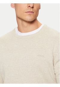 s.Oliver Sweter 2152688 Beżowy Regular Fit. Kolor: beżowy. Materiał: bawełna