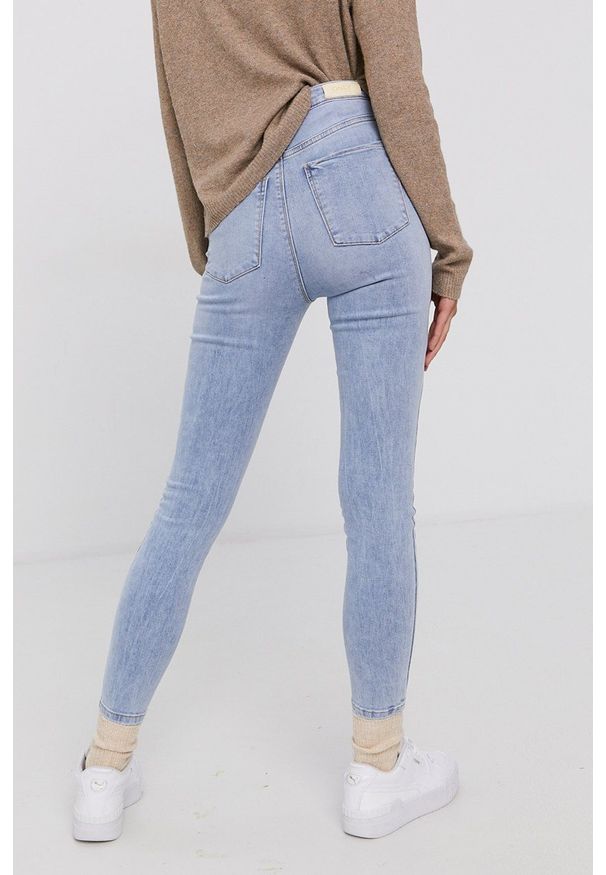 only - Only Jeansy Keily damskie high waist. Stan: podwyższony. Kolor: niebieski