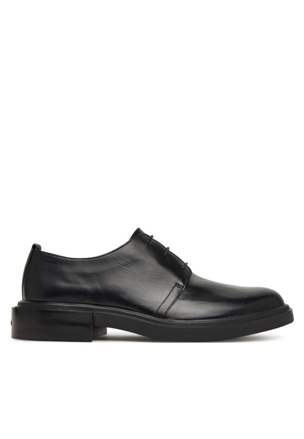 Calvin Klein Półbuty Cupped Postman Derby Laceup Lth HM0HM01996 Czarny. Kolor: czarny. Materiał: skóra