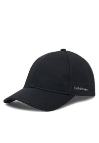 Calvin Klein Czapka z daszkiem Cotton Twill Cap K60K612910 Czarny. Kolor: czarny. Materiał: materiał, bawełna