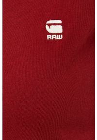 G-Star RAW - G-Star Raw t-shirt bawełniany kolor bordowy. Kolor: czerwony. Materiał: bawełna. Wzór: gładki #5