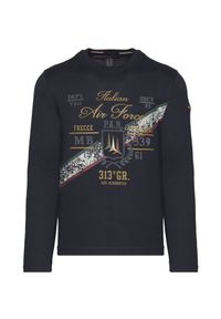 Longsleeve Aeronautica Militare. Materiał: bawełna. Długość rękawa: długi rękaw. Długość: długie. Wzór: nadruk #1