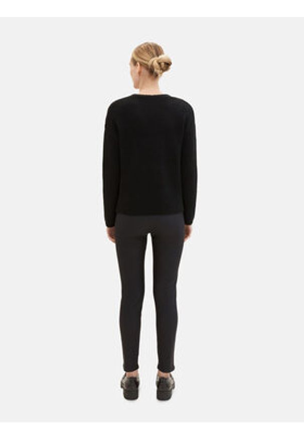 Tom Tailor Spodnie materiałowe 1039611 Czarny Slim Fit. Kolor: czarny. Materiał: wiskoza