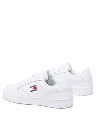 Tommy Jeans Sneakersy Retro Leather EM0EM01190 Biały. Kolor: biały. Materiał: skóra #4