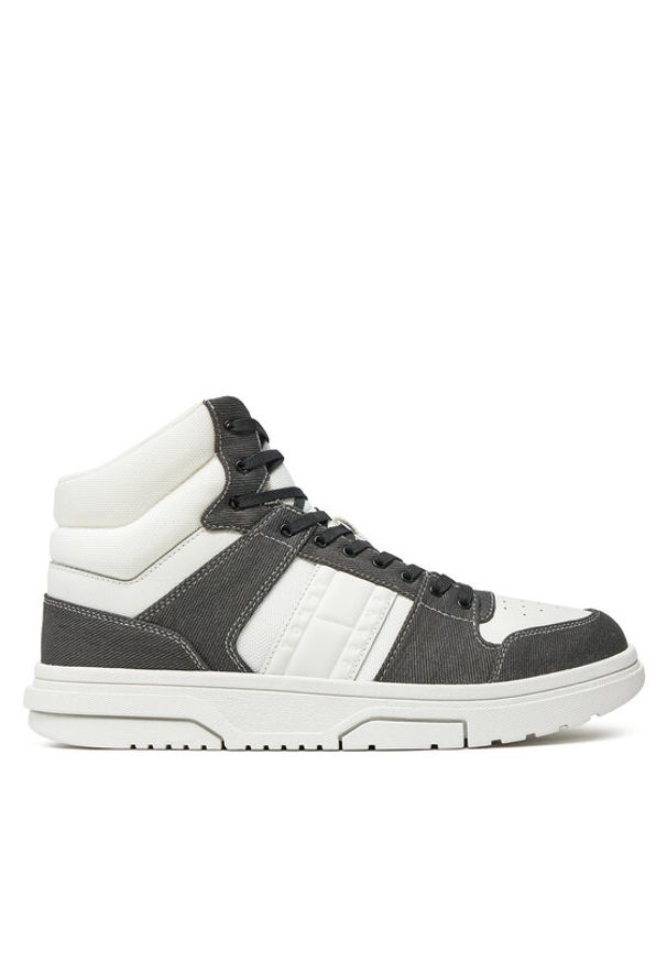 Tommy Jeans Sneakersy The Brooklyn Mid Top EM0EM01430 Czarny. Kolor: czarny. Materiał: zamsz, skóra