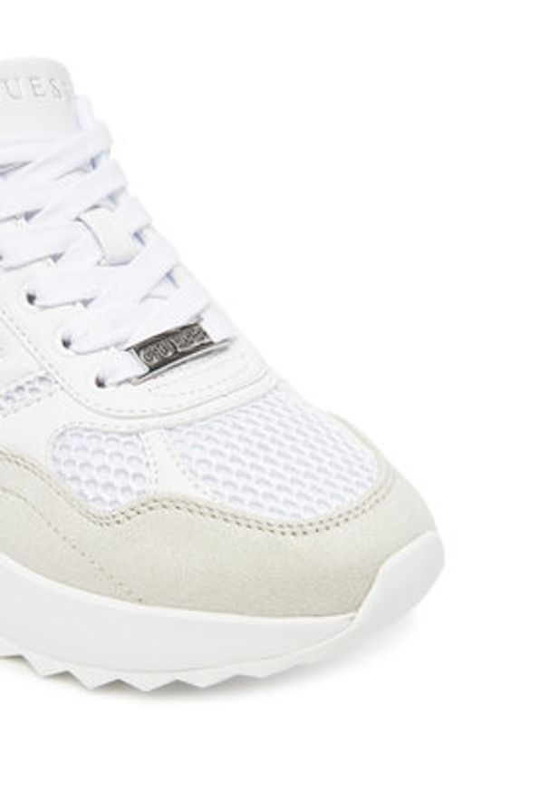 Guess Sneakersy FLTKOR ELE12 Biały. Kolor: biały. Materiał: materiał