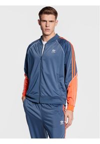 Adidas - adidas Bluza Tricot Sst Track HI3003 Niebieski Regular Fit. Kolor: niebieski. Materiał: syntetyk #1