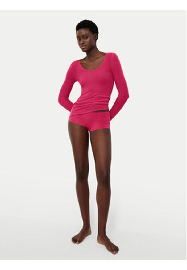 Triumph Koszulka piżamowa Bauty Layers 10225060 Różowy Slim Fit. Kolor: różowy. Materiał: lyocell
